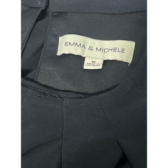 Emma & Michele Size Medium Navy Blue Sleeveless Romper Blouson Easy Care - Picture 8 of 11